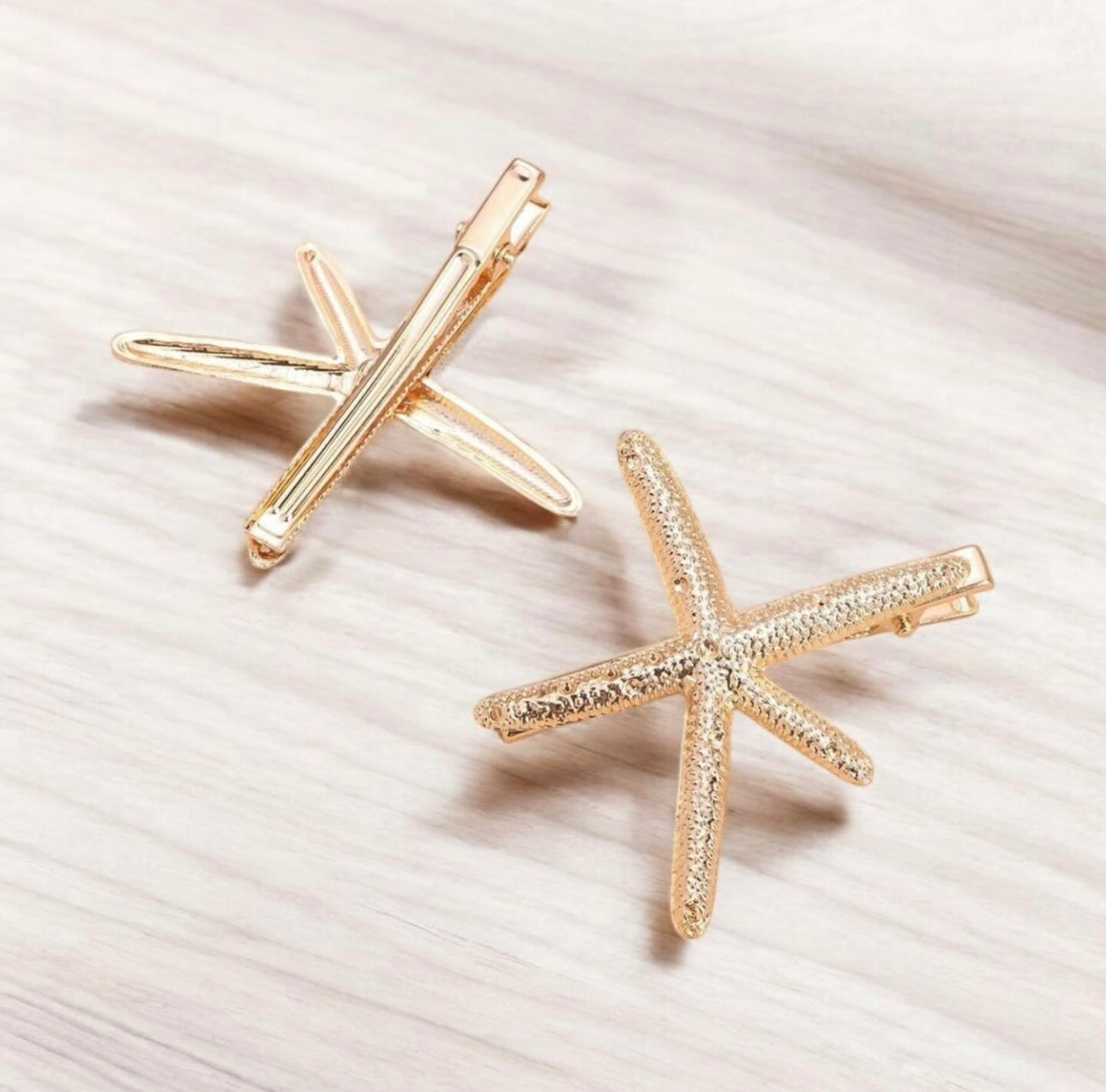 2pc Large Starfish clips