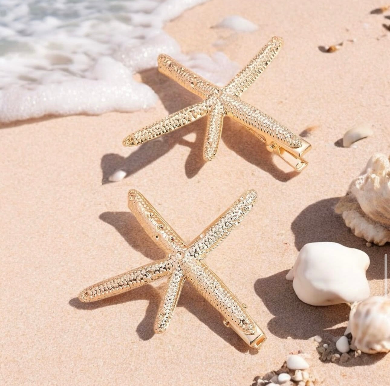 2pc Large Starfish clips