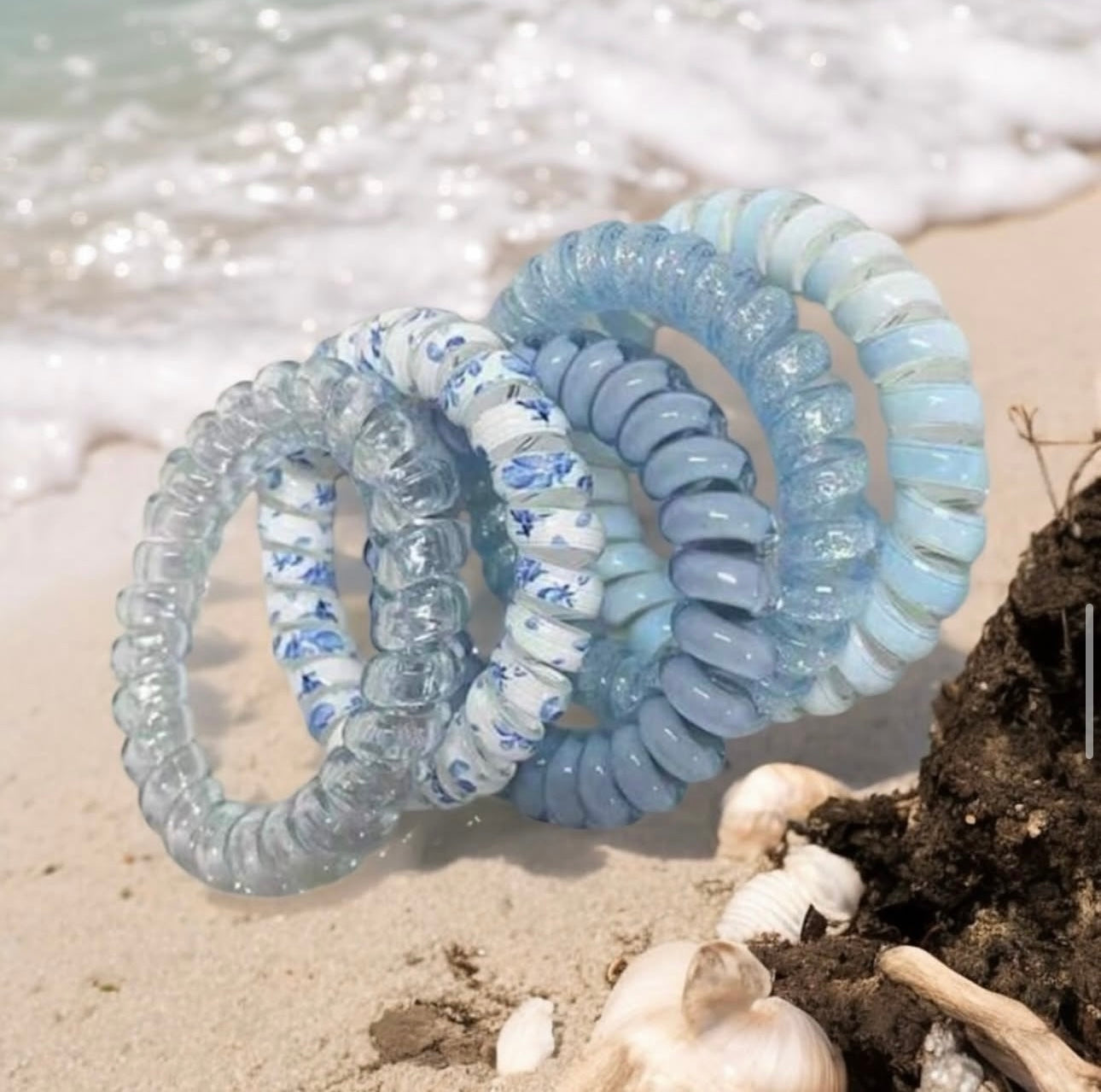 5pc spiral hair ties