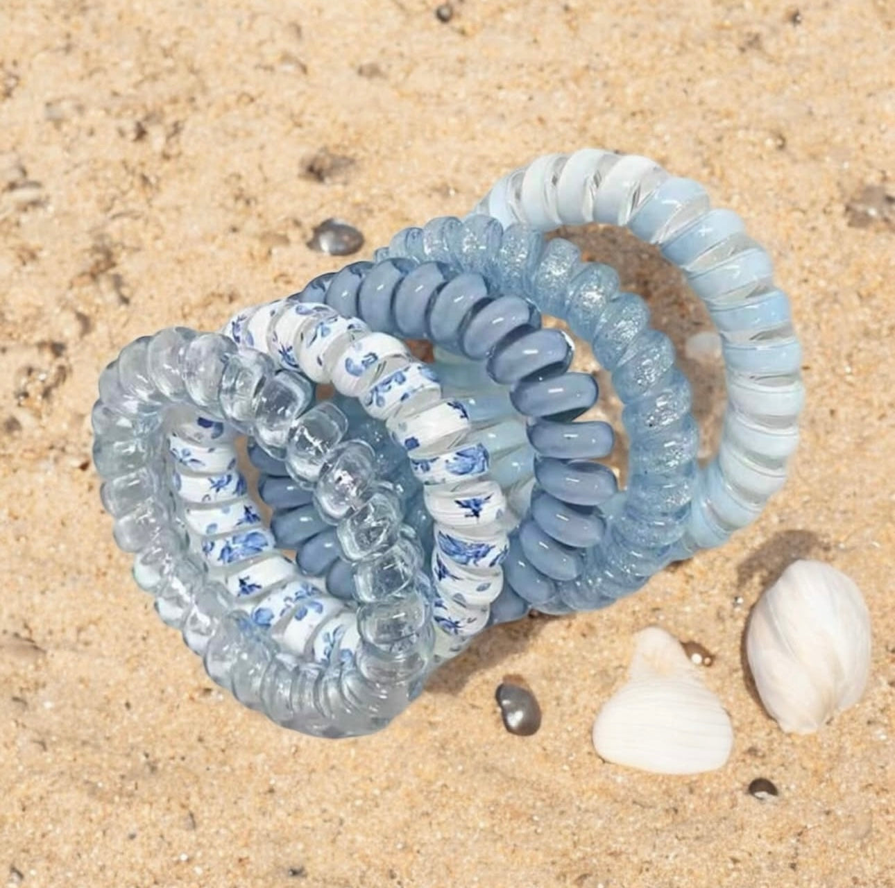 5pc spiral hair ties