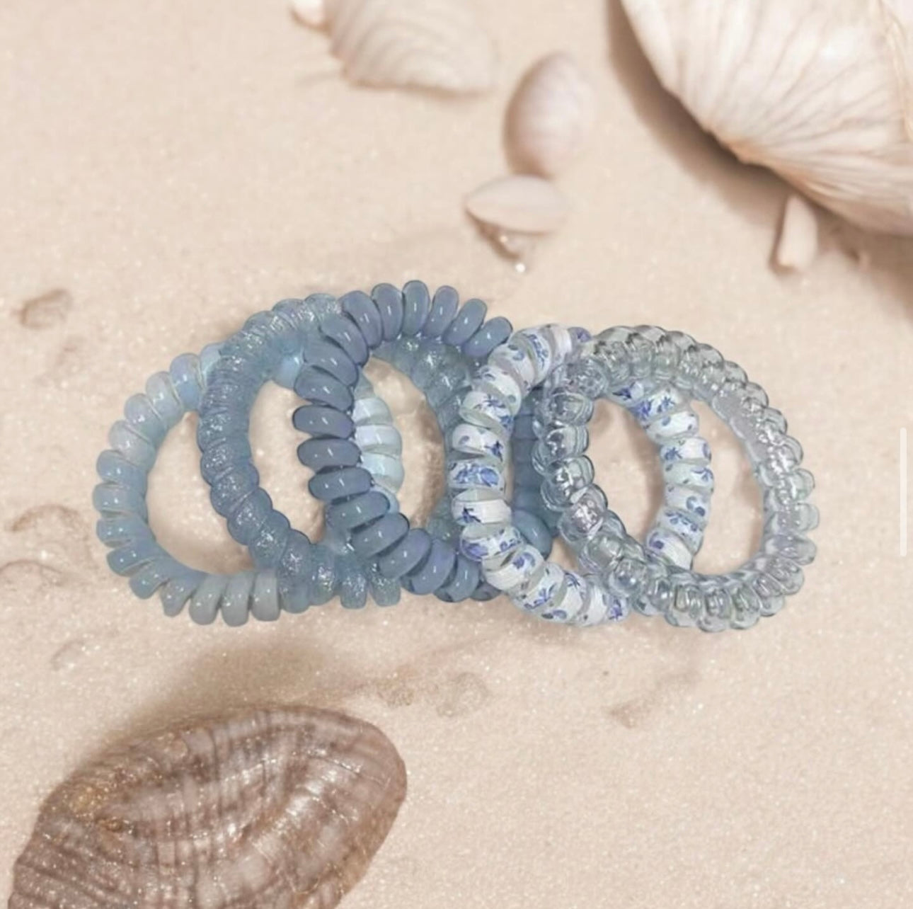 5pc spiral hair ties