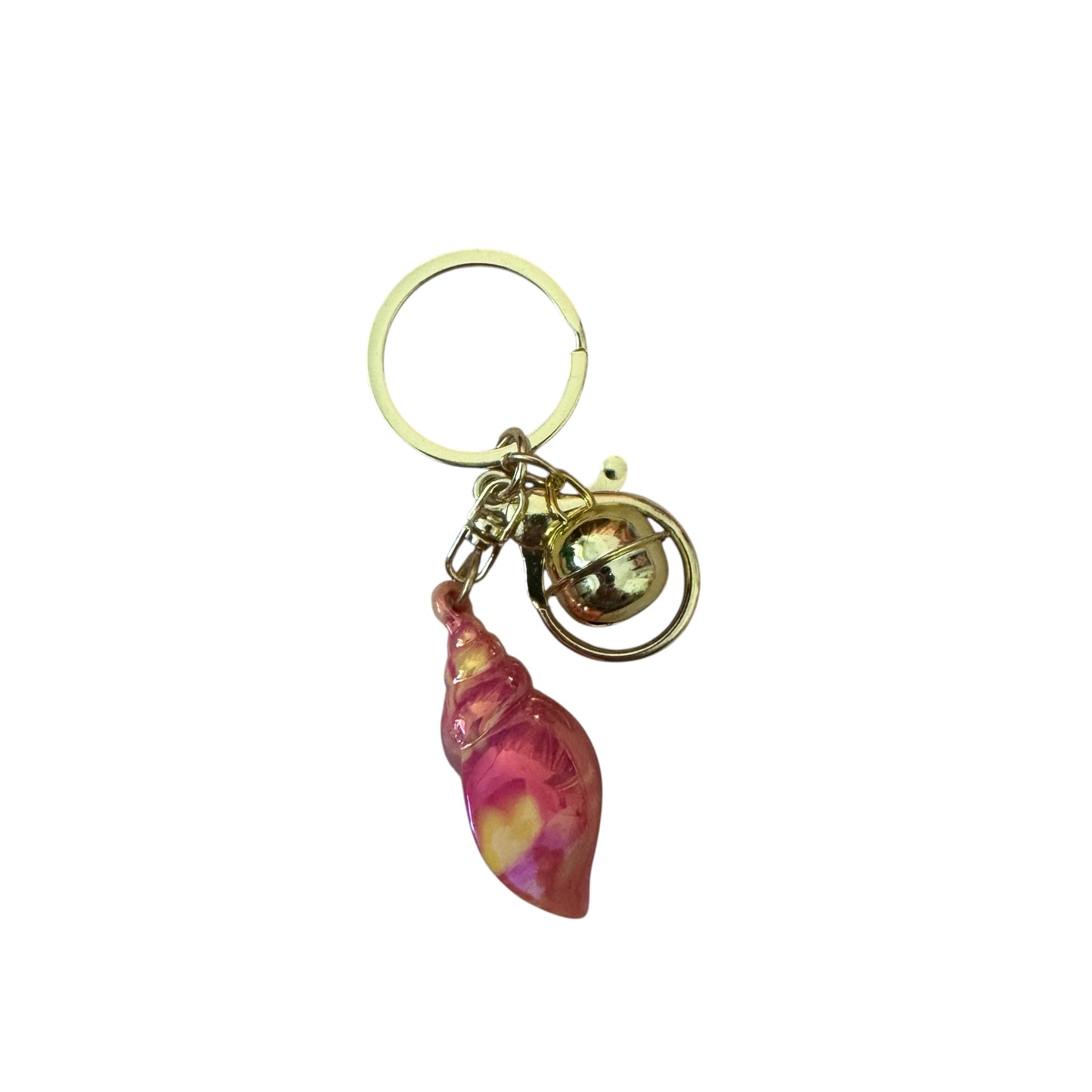 Pink shell keychain