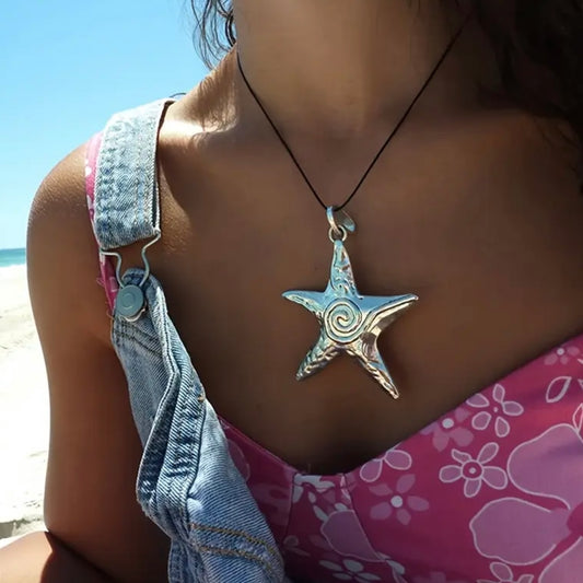 Stars necklace silver